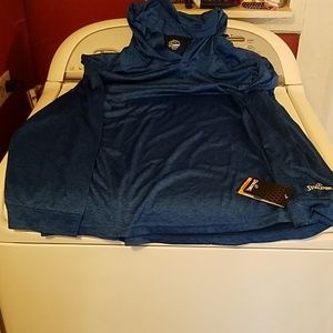 Mens spalding dri power ls hooded shirt sz XL NWT